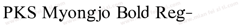 PKS Myongjo Bold Reg字体转换